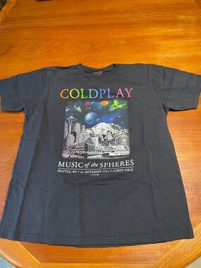Coldplay concert tour tee shirt - Seattle Music of the Spheres 2023